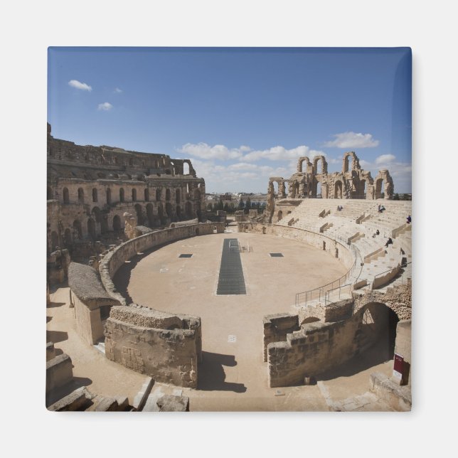 Tunisien, centrala Kusten,, El Jem, romerska 6 Magnet (Framsidan)
