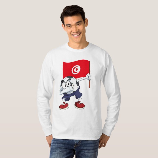 Tunisien Dabbing Fotbollströja T Shirt (Hel framsida)