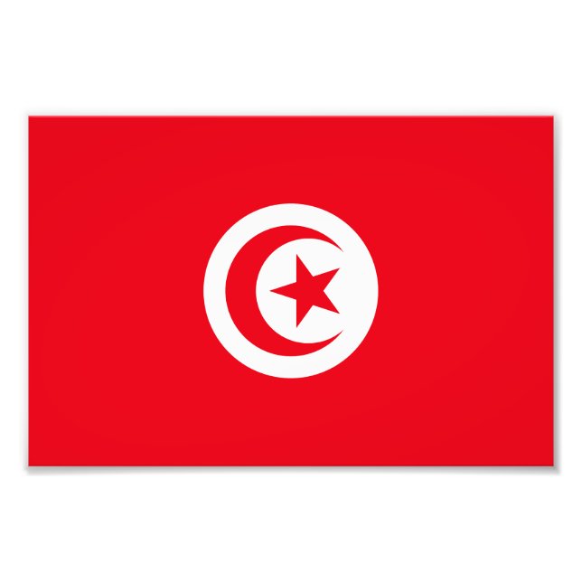 Tunisien flagg fototryck (Framsidan)
