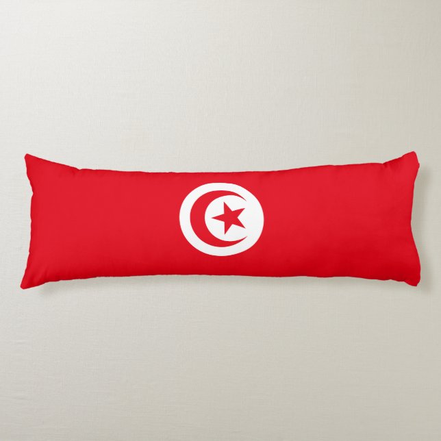 Tunisien flagg kroppskudde (Framsidan)