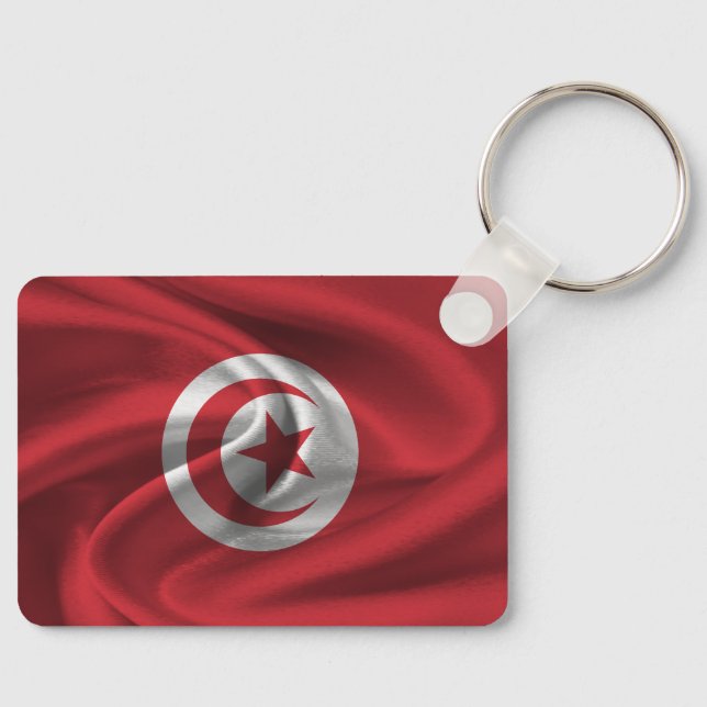 Tunisien Flagg Nyckelring (Framsida)