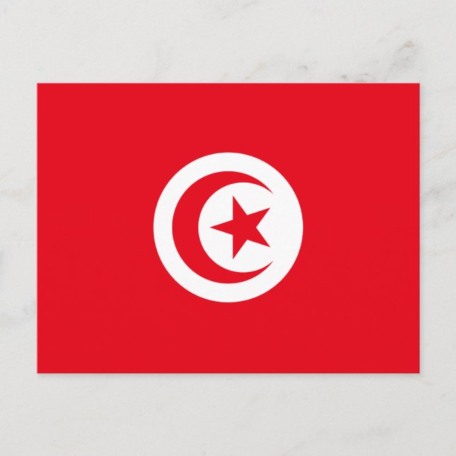 Tunisien flagg vykort (Framsida)