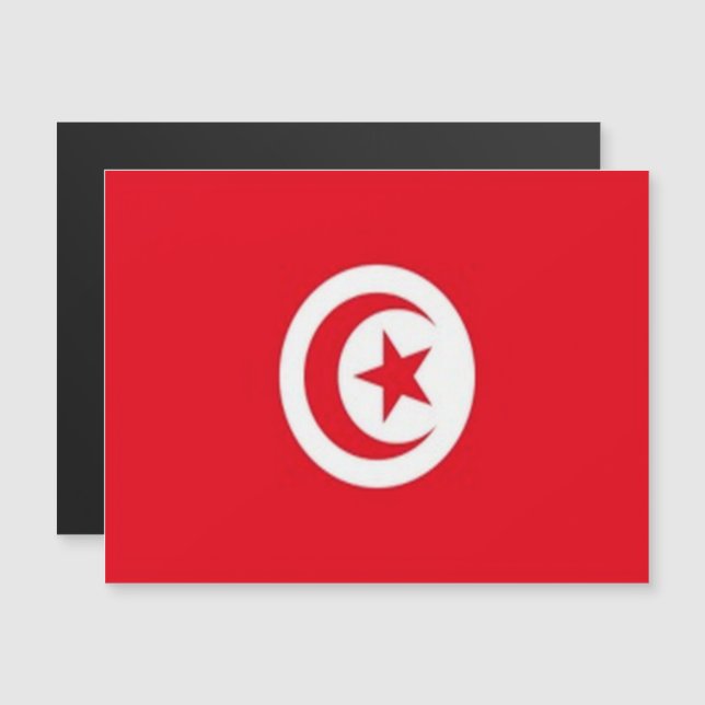 Tunisien - Flagga - (Fram/baksida)