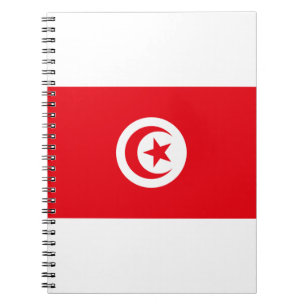 Tunisien Flagga Anteckningsbok