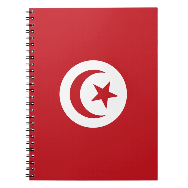 Tunisien flagga anteckningsbok (Framsidan)