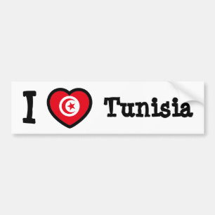 Tunisien Flagga Bildekal