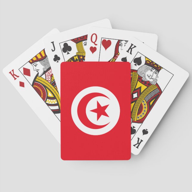 Tunisien flagga casinokort (Baksidan)