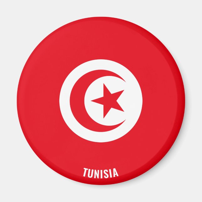 Tunisien Flagga Charming Patriotic Magnet (Framsidan)