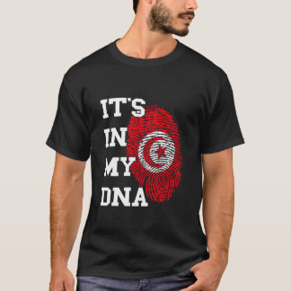 Tunisien flagga Det är i mitt DNA-tumavtryck Tunis T Shirt