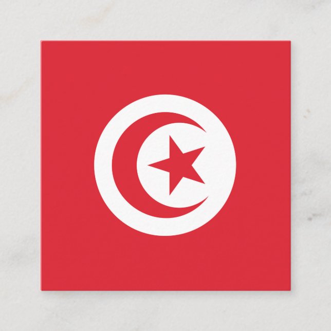 Tunisien Flagga Emblem Tilläggskort (Framsida)