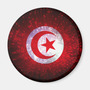 Tunisien Flagga Fireworks Magnet