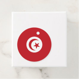 Tunisien flagga gåvor etiketter