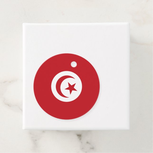 Tunisien flagga gåvor etiketter (På plats)