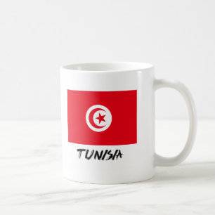 Tunisien flagga kaffemugg