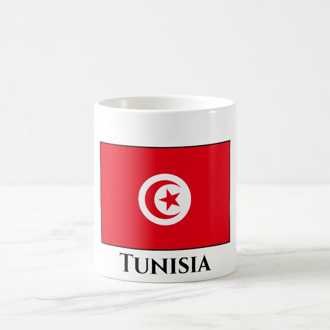 Tunisien Flagga Kaffemugg (Center)