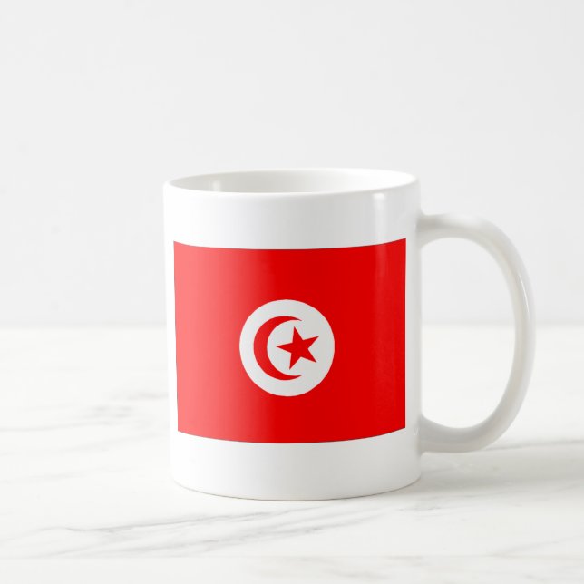 Tunisien flagga kaffemugg (Höger)