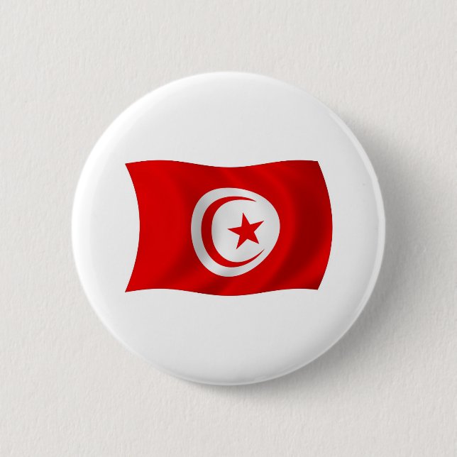Tunisien Flagga Knapp (Framsida)