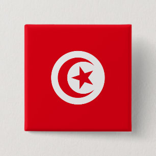Tunisien Flagga Knapp