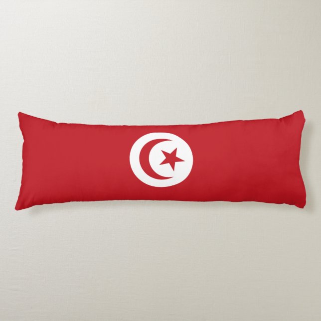 Tunisien flagga kroppskudde (Framsidan)