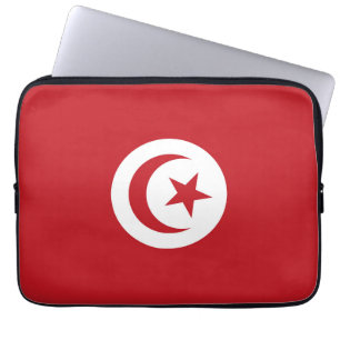 Tunisien flagga laptop fodral