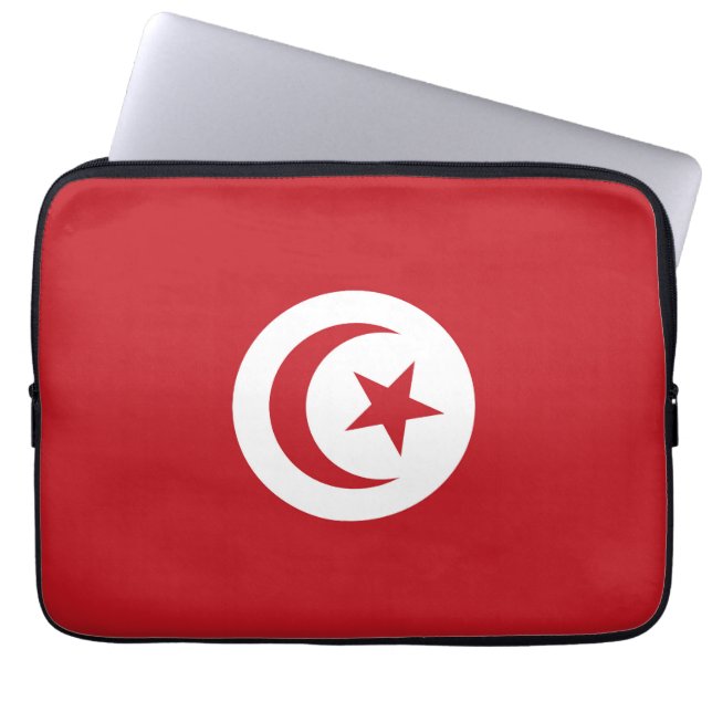 Tunisien flagga laptop fodral (Framsidan)