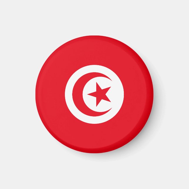 Tunisien flagga magnet (Framsidan)