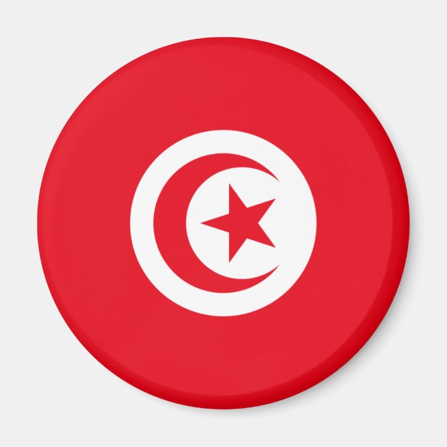 Tunisien Flagga Magnet (Framsidan)