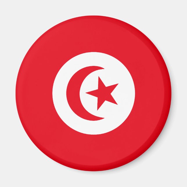 Tunisien Flagga Magnet (Framsidan)