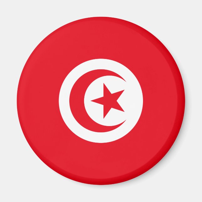 Tunisien Flagga Magnet (Framsidan)