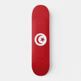 Tunisien flagga mini skateboard bräda 18,5 cm