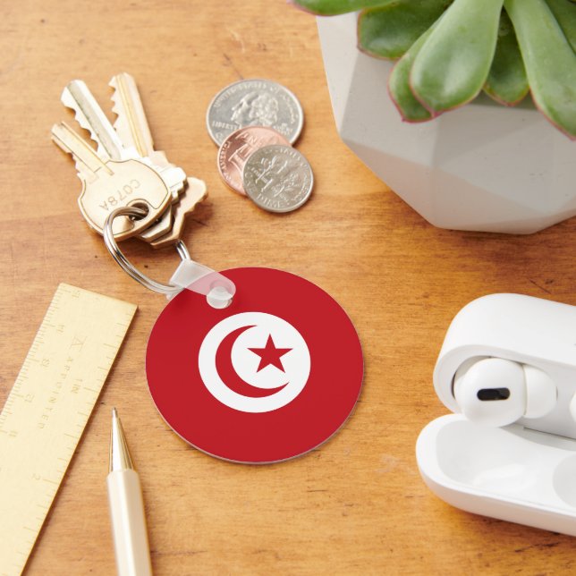 Tunisien flagga nyckelring (Skrivbord)