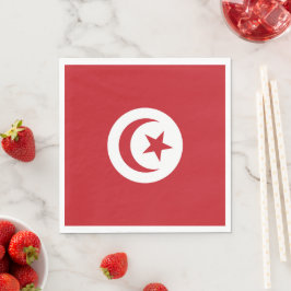 Tunisien flagga pappersservett