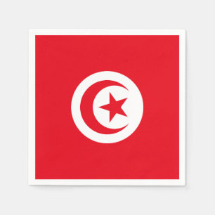 Tunisien flagga pappersservett