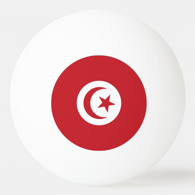 Tunisien flagga pingisboll (Framsidan)