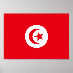 Tunisien flagga poster