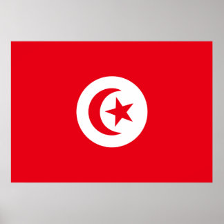 Tunisien Flagga Poster