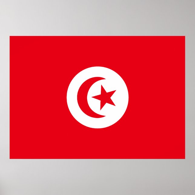 Tunisien Flagga Poster (Framsidan)