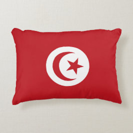 Tunisien flagga prydnadskudde