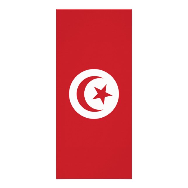 Tunisien flagga reklamkort (Baksidan)