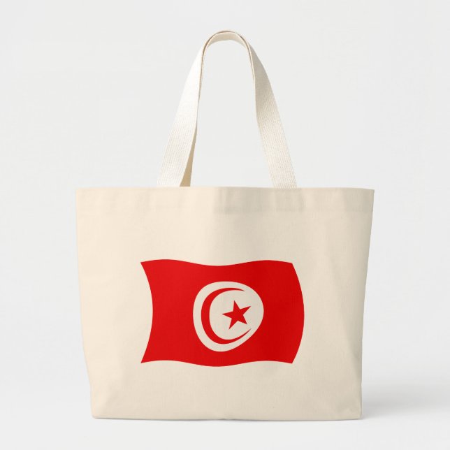 Tunisien Flagga Shoppingväska Jumbo Tygkasse (Framsidan)