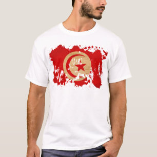 Tunisien flagga t-shirt
