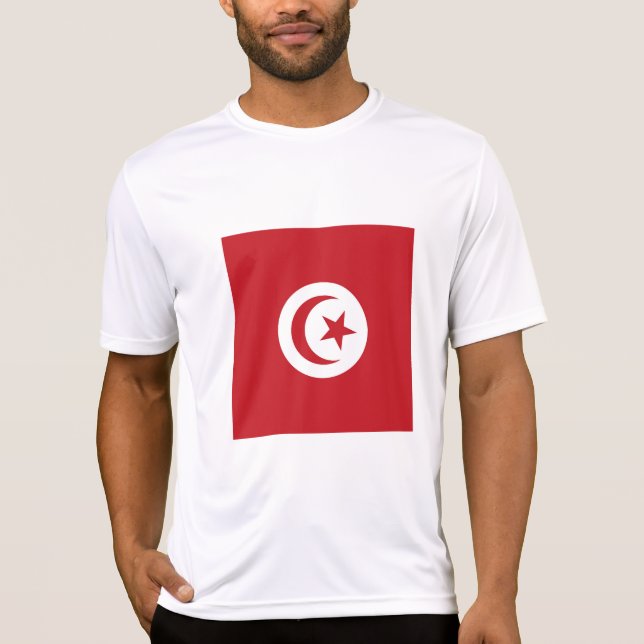 Tunisien flagga t shirt (Framsida)
