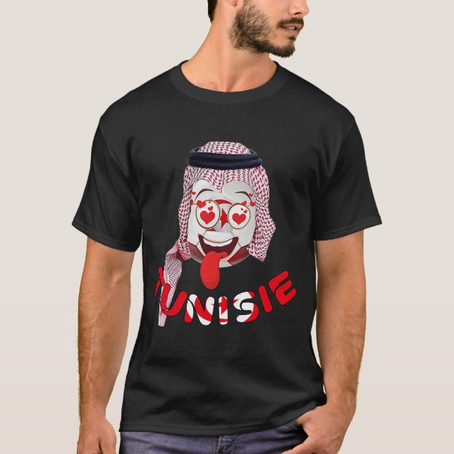 Tunisien flagga t shirt (Framsida)