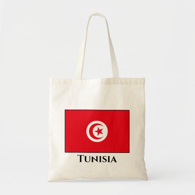 Tunisien Flagga Tygkasse (Framsidan)