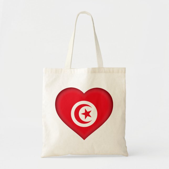 Tunisien Flagga Tygkasse (Framsidan)