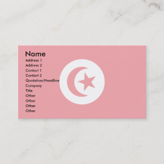 Tunisien flagga visitkort
