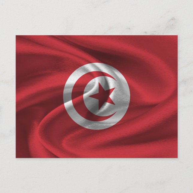 Tunisien Flagga Vykort (Framsida)