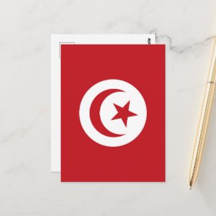 Tunisien flagga vykort