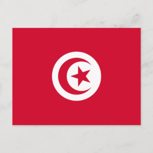 Tunisien Flagga Vykort