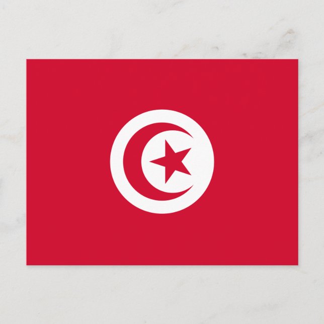Tunisien Flagga Vykort (Framsida)